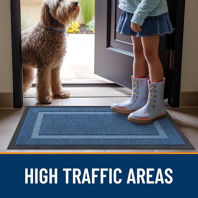 OLANLY Front Door Mat Outside 33x21, All-Season Heavy-Duty Rubber Doormat | - Image 7
