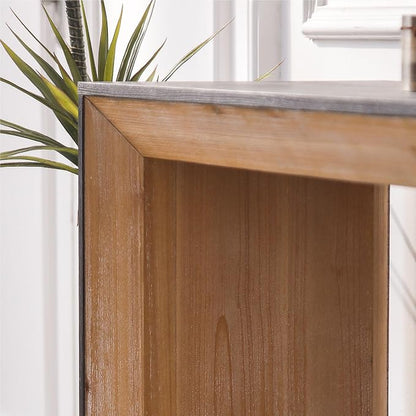 59" Wood Console Table for Entryway, Modern Sofa Table Behind Couch - Image 5