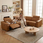 Power Recliner Sectional Sofa, L-Shaped Living Room Furniture Set, Leather by GEBADOL