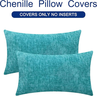 CaliTime Decorative Couch Throw Pillow Covers 20 X 12 Inches Lake Blue | Pack - Image 6