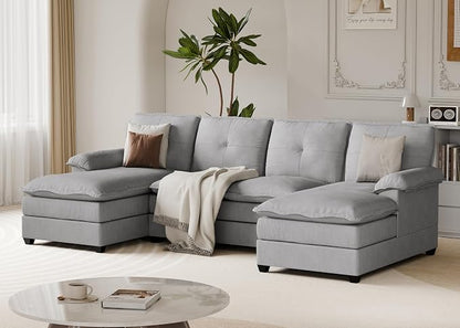 110" U-Shaped Sectional Sofa by Meilocar