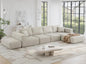 152'' Modern Boneless Couch, Oversized 2-in-1 Modular Sectional Sofa Bed by CUGOAO