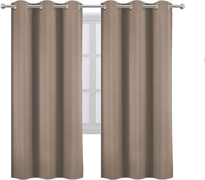 Cappuccino Thermal Blackout Curtains/42 x 72 Inch/Set of 2 Panels Room - Image 2