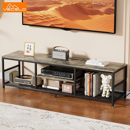 VECELO TV Stand with Power Outlets - Image 2