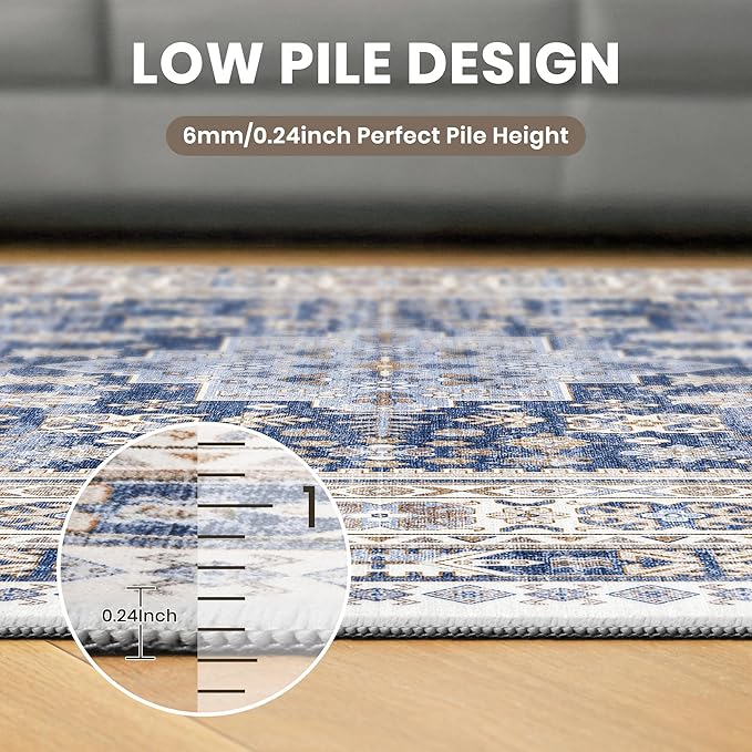 Round Rug 5ft, Circle Rug for Dining Room Table, Dining Room, Nursery Room - Image 7