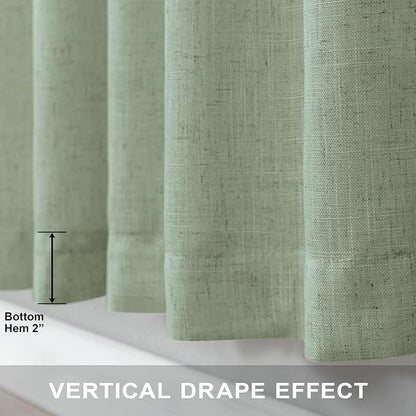 Sage Green Curtains 72 Inch Length - Image 6