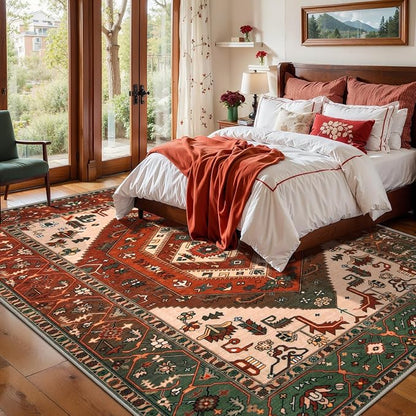 SERISSA 5x7 Washable Non Slip Boho Area Rug - Image 3