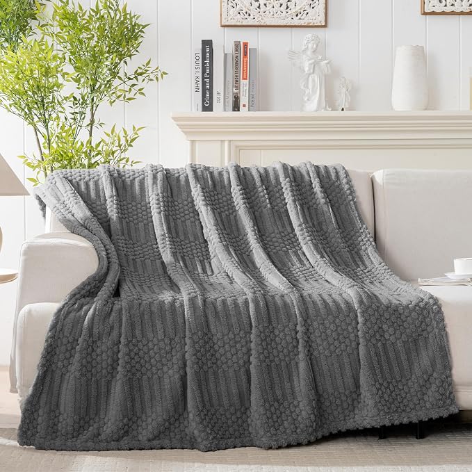 90x104 Inch Grey King Size Blanket - Image 6