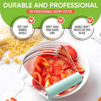 Spring Chef Stainless Steel Large Size Dough Blender For Baking, Professional Manual Dough Cutter Tool, Dishwasher Safe Puff Pastry Cutter Tool with Sharp Blades, Pastry Blender for Easy Mixing - Mint