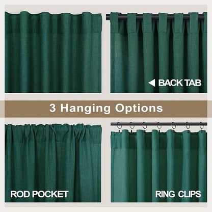 Dark Green Curtains 84 Inch Length - Image 4