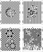 4-Pack Reusable Stencil Set for Crafting, Painting, and DIY Projects – Durable, Versatile, and Easy-to-Use Stencils for Walls, Fabric, Wood, and More