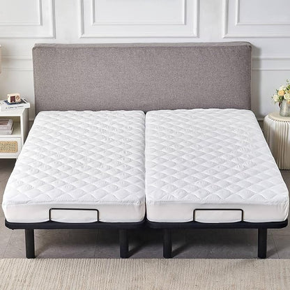 Waterproof Quilted Split California King Mattress Protector Pad - Image 7