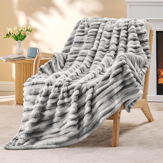 BEDELITE Ribbed Twin Blanket for Couch & Bed, Warm Yet Lightweight, Ribbed - Image 6