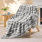 BEDELITE Striped Fleece Throw Blanket, Soft Cozy, Lightweight Warm, by BEDELITE