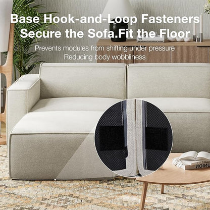 Novilla 151.2" Modular Sectional Sofa, No Assembly Cloud Sectional Couch - Image 4