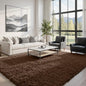 6x9 Fluffy Shag Area Rugs for Living Room Bedroom: Soft Plush Carpet Brown | by CarpetAddColortoYourLife