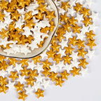 Twisweet Edible Star Sprinkles, Gold and White Stars for Cake Decorating, Golden Sugar Sprinkles for Baking, Mix Gold Candy Star, Cake Topper Ice Cream Cupcake Cookie Toppings Dessert Decorations, Christmas Wedding Birthday Party Festival Supplies (130...