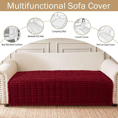 Couch Cover for Dogs, Washable Non Slip Plush Flannel Sofa Protector | Thick - Image 3