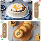 Marspark 30 Pieces Coffee Stencil Cookie Cake Stencils Latte Art Reusable Plastic DIY Bake Stencils Leaves Butterfly Flowers Bird for Coffee Cookie Drawing