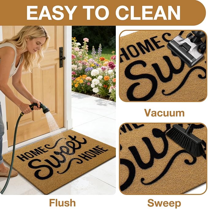 OLANLY Front Door Mat, Low Profile Doormat, Stain and Fade Resistant, - Image 7