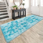 Tie-Dyed Sky Blue 3x10 Machine Washable Runner Rugs by JiaoBaba