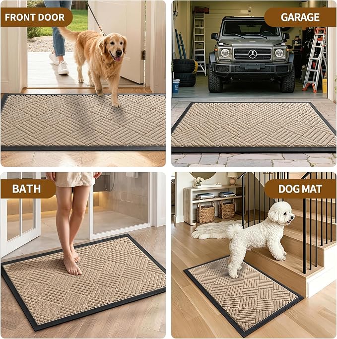 Front Door Mat, Heavy Duty Waterproof Doormat 29.5"x17", Stain Fade Resistant - Image 8