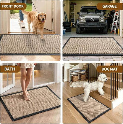 Front Door Mat, Heavy Duty Waterproof Doormat 29.5"x17", Stain Fade Resistant - Image 8