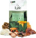 LYFE Organic Instant Mushroom Coffee – Lion’s Mane, Chaga, Cordyceps, Turkey Tail | USA Grown Adaptogenic Mushrooms for Better Energy, Focus, Gut Health, Immunity – 40 Servings
