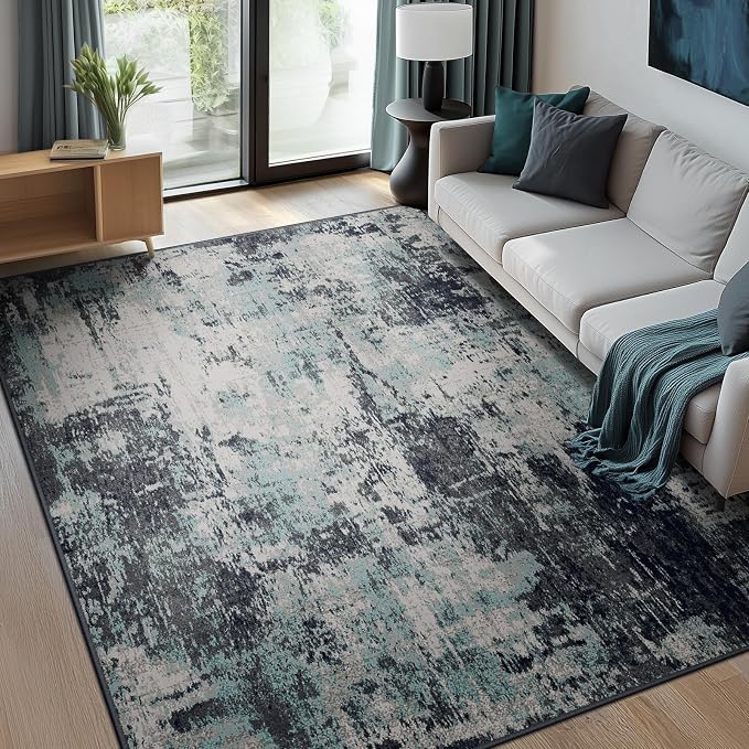 RELEANY Washable 5'x8' Abstract Area Rug by RELEANY