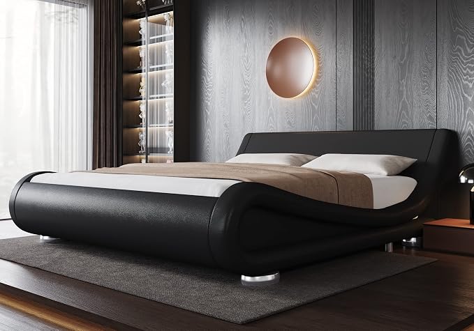 Allewie King Size Upholstered Platform Bed Frame by Allewie