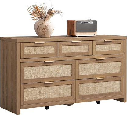 SICOTAS 7 Drawer Dresser for Bedroom, Large Chest of Drawers for Bedroom by SICOTAS