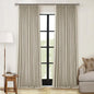 Burlywood Birch 100% Blackout Pinch Pleated Linen Curtains 96 Inches Long | by Twodrapes