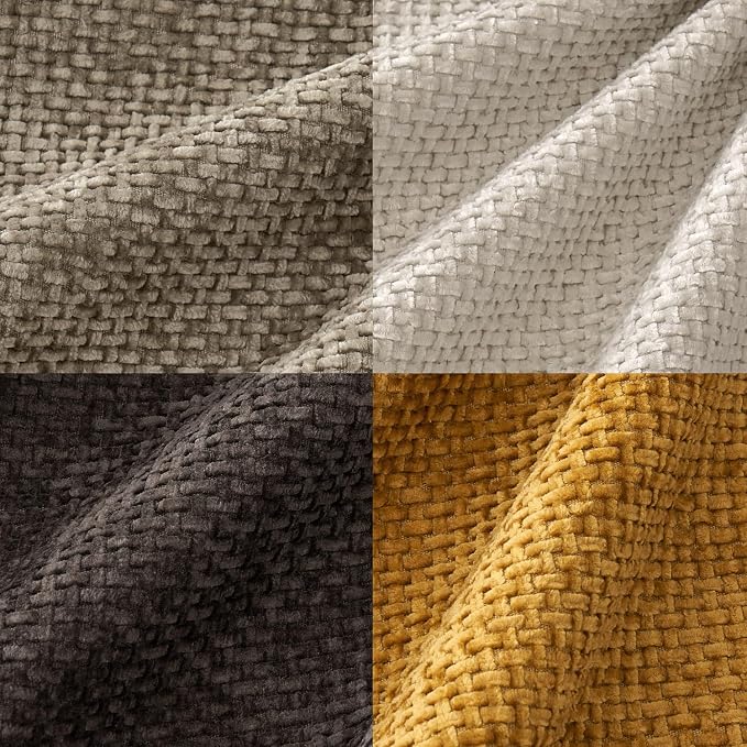 MIULEE Decorative Chenille Fall Pillow Covers Gold Brown 16x16 Pack of 4 | - Image 2