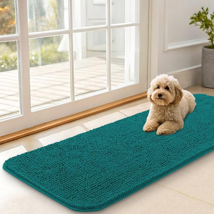 OLANLY Dog Door Mat for Muddy Paws 47x17, Super Absorbent Chenille Mud Mat | by OLANLY