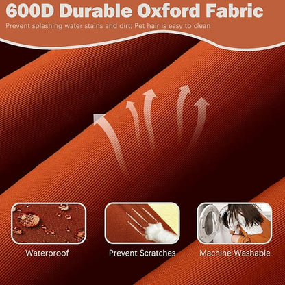Sqodok Patio Cushion Cover 24x24 inch, Outdoor Seat Cushion Slip Cover - Image 3