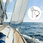 uxcell 1 Pcs Quick Release Pin, 3/8" x 2"(Dia. x L) Push-Button Ball Locking Pin 304 Stainless Steel Ring Handle Locking Pin with Wire for Audio Bimini Top Marine, Silver