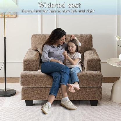 Oversized Living Room Chairs Set of 2, Comfy Accent Chair - Image 5
