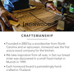 Ironwood Gourmet Oslo End Grain Utility Cutting Board, 14 x 16 Inches, Natural Acacia Wood