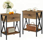 VECELO Nightstands Set of 2, Modern Bedside End Tables, Night Stands by VECELO
