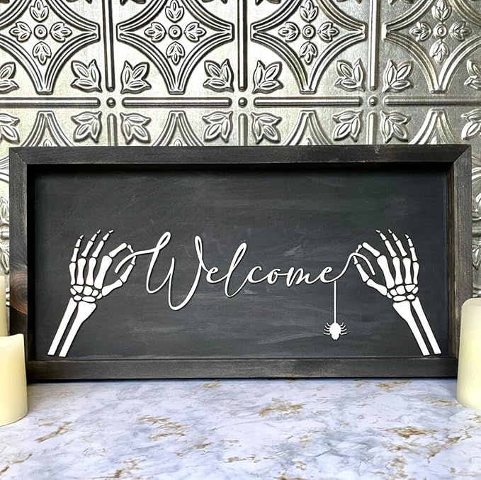 Halloween Stencils for Painting on Wood 12” Halloween Doormat Stencils Ghost Boo Witches Spider Bats Draw Templates for Porch Hanger Door Mats Fabrics DIY Crafts Decor