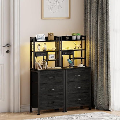 Furnulem Nightstands Set of 2, Tall Night Stand - Image 2