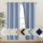 NICETOWN Stone Blue Vintage Linen 100% Blackout Curtains by NICETOWN