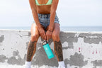 HYDRO CELL Stainless Steel Sport Water Bottle with Straw - Keeps Drinks Cold & Hot via a Leak Proof Metal Triple Insulated Vacuum Flask for All Sports and Outdoors Activities (Teal 18oz)