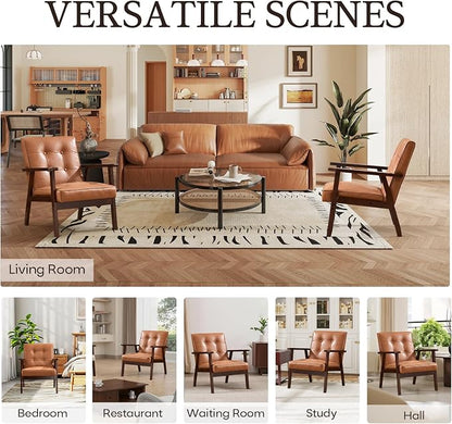 Bonzy Home Mid Century Modern Accent Chair Set of 2 - Image 7