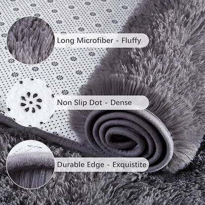 Chicrug Soft Runner Rugs for Bedroom Living Room Plush Fluffy Rugs 2x6 | Shag - Image 6