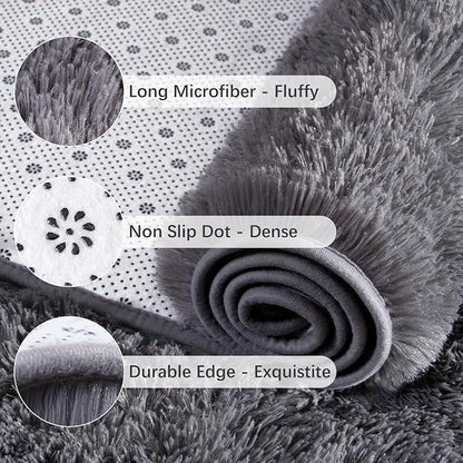 Chicrug Soft Runner Rugs for Bedroom Living Room Plush Fluffy Rug 2x10 | Shag - Image 6