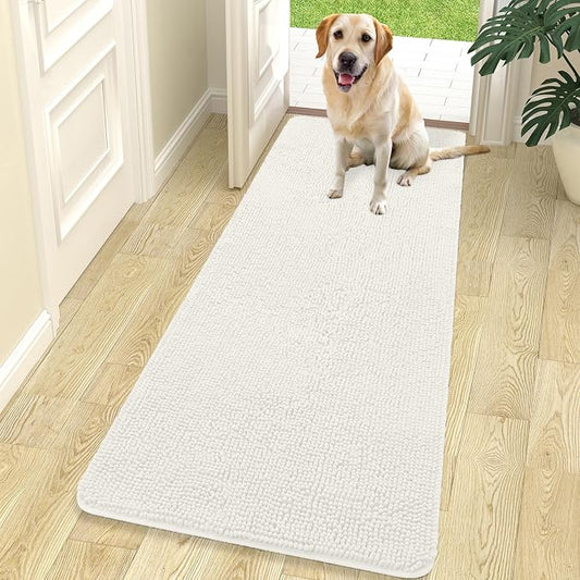 OLANLY Dog Door Mat for Muddy Paws 70x24, Super Absorbent Chenille Mud Mat | by OLANLY