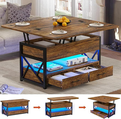 Itaar 40" Lift Top Coffee Table, 4 in 1 Coffee Tables by Itaar