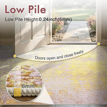 5x7 Ft Area Rugs for Living Room, Soft Non-Slip Washable Rugs Modern Abstract - Image 7