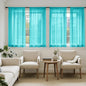 MIULEE Turquoise Sheer Curtains 63 Inches Long 4 Panels 42 x 63 Inches | Light by MIULEE